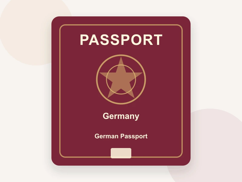 German Passport document illustration