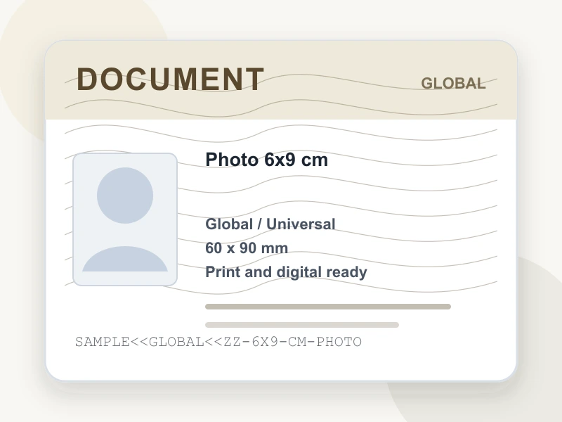 Photo 6x9 cm document illustration