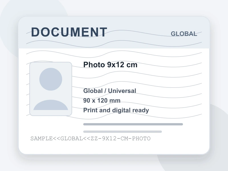 Photo 9x12 cm document illustration